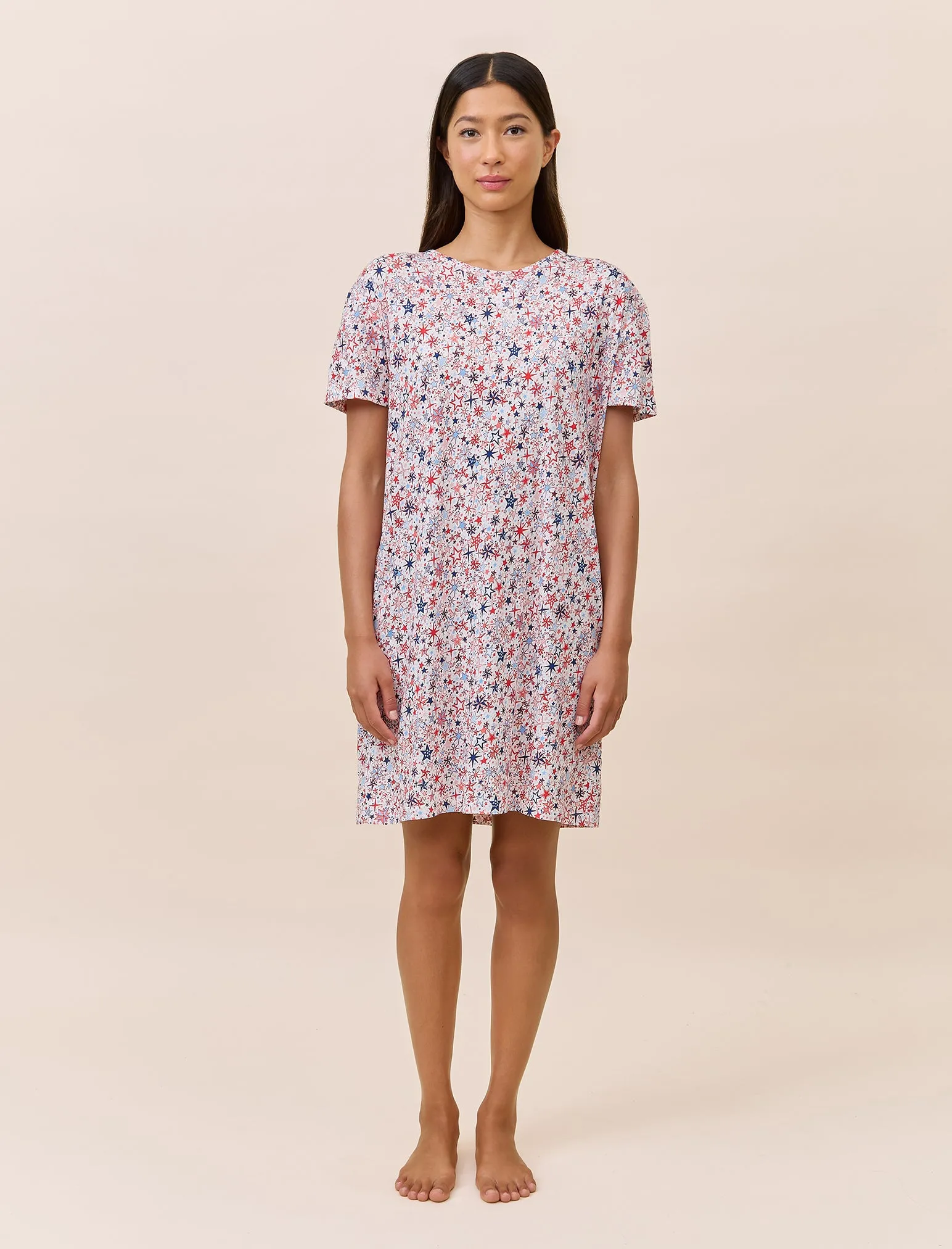 Christmas Stars Organic Cotton Knit Midi Nightie sold by Papinelle product image thumbnail 2