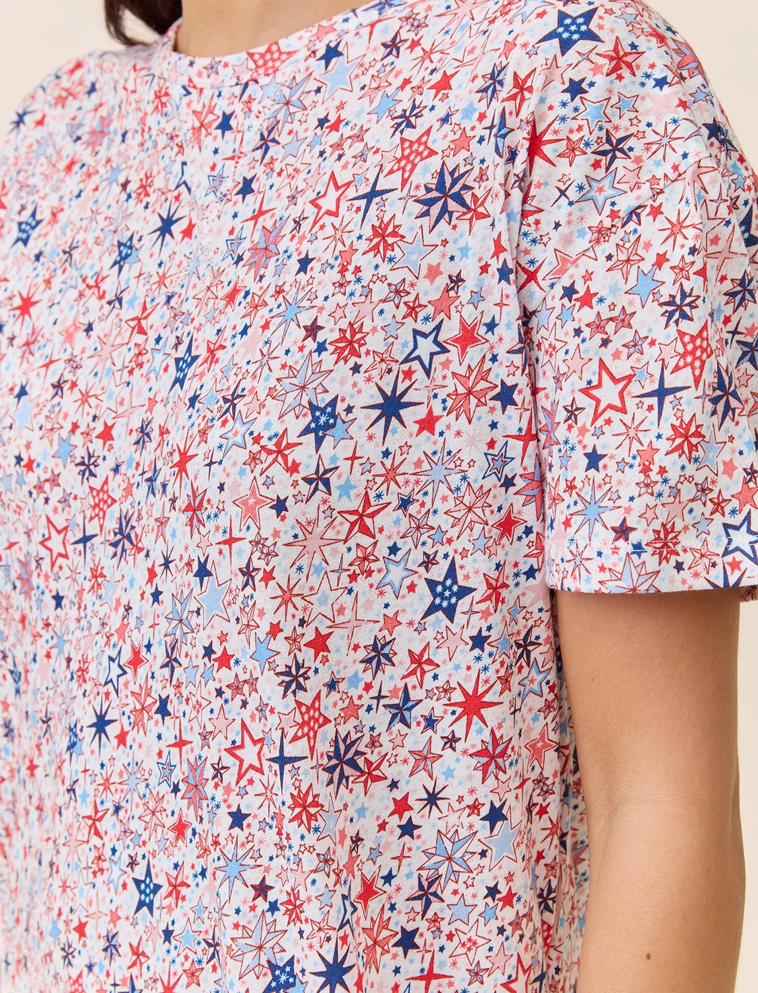 Christmas Stars Organic Cotton Knit Midi Nightie sold by Papinelle product image thumbnail 3