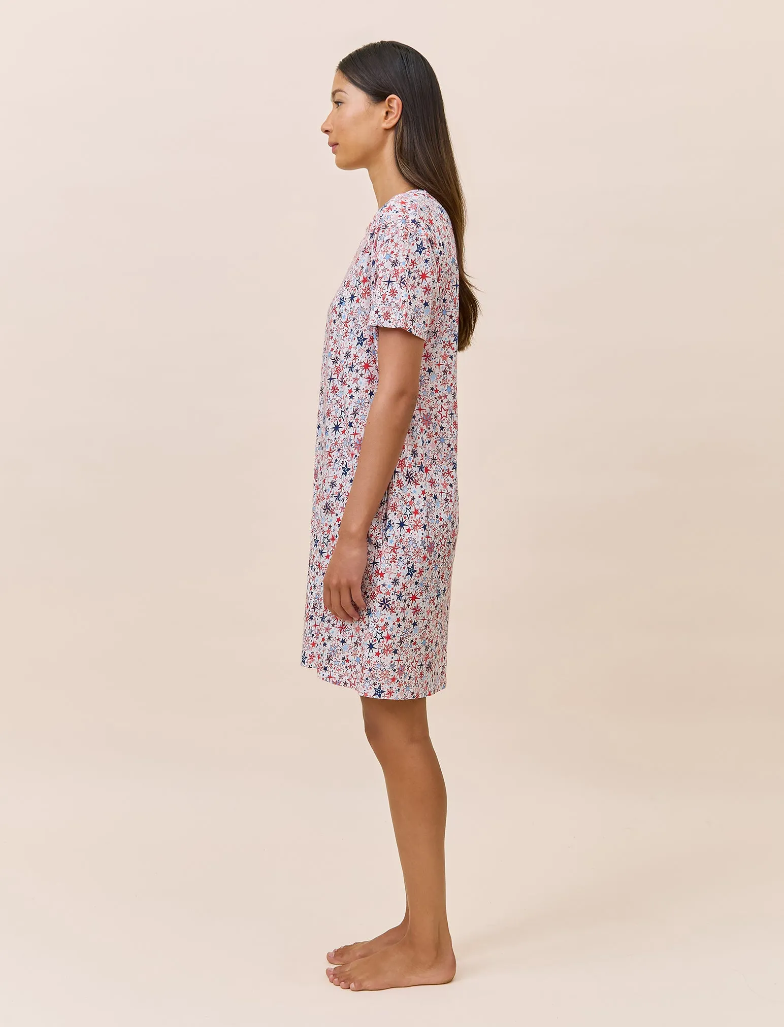 Christmas Stars Organic Cotton Knit Midi Nightie sold by Papinelle product image thumbnail 4