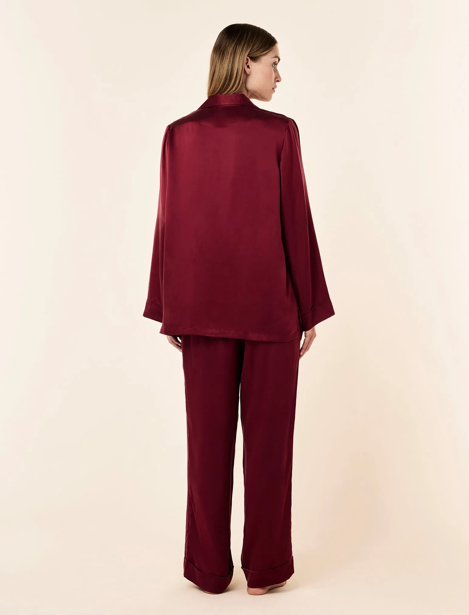 Audrey Washable Silk Full Length PJ Set sold by Papinelle product image thumbnail 4