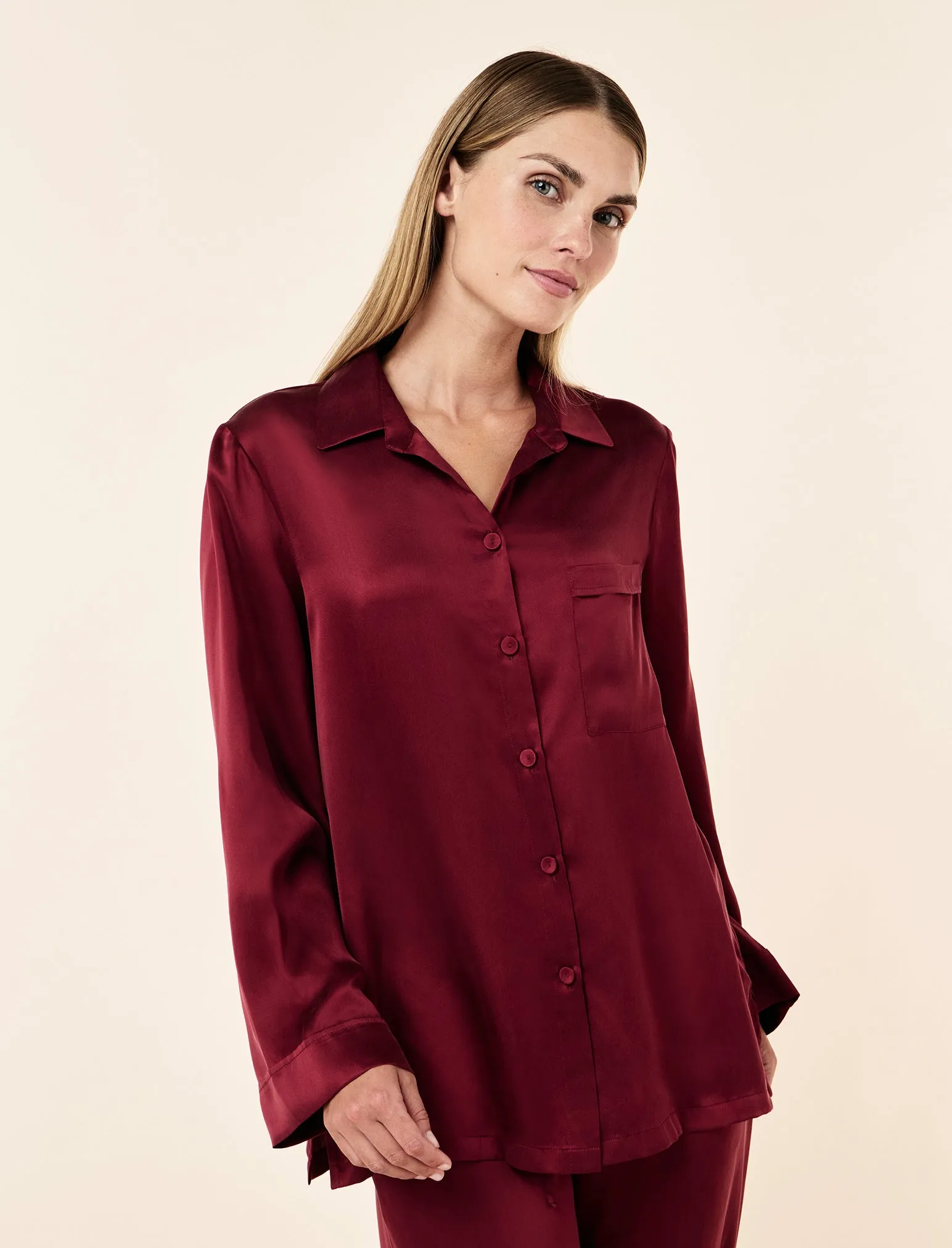 Audrey Washable Silk Full Length PJ Set sold by Papinelle product image thumbnail 2