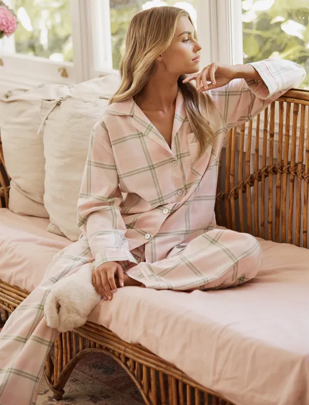 Organic Cotton Plaid Cosy PJ Set made by Papinelle