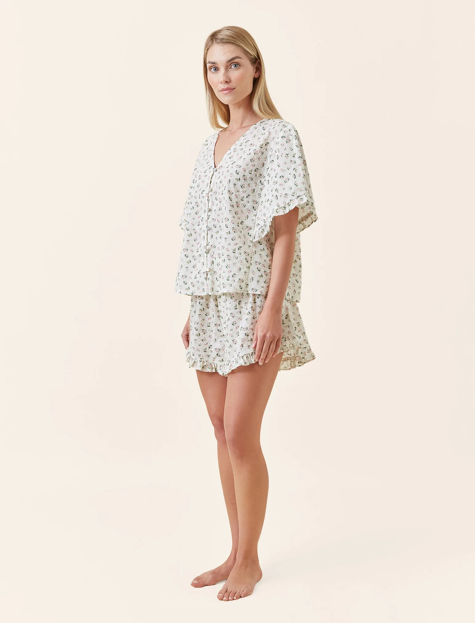 Swiss Dot Frill Boxer PJ Set sold by Papinelle product image thumbnail 3