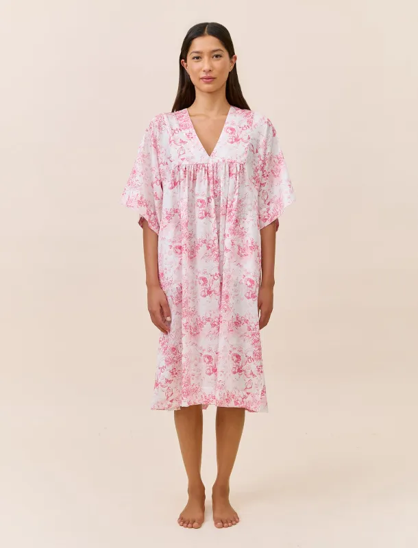 Toile De Jouy Kaftan Nightie made by Papinelle