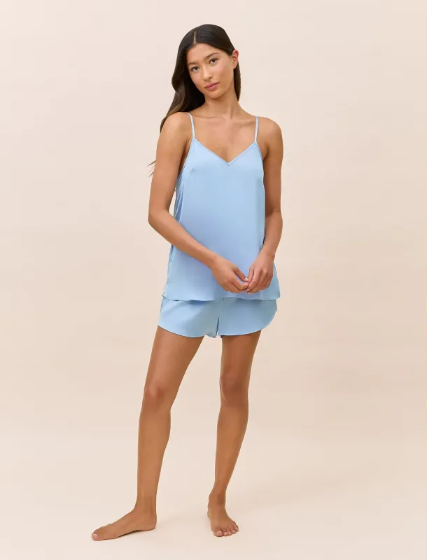 Audrey Washable Silk Cami Boxer PJ Set made by Papinelle