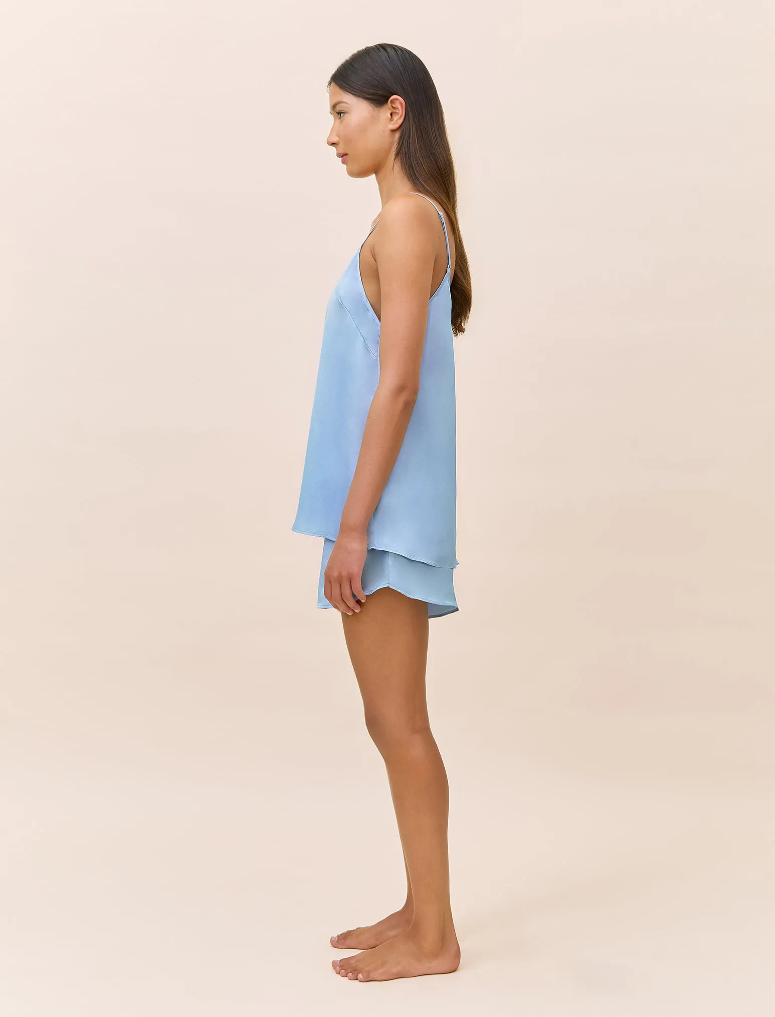 Audrey Washable Silk Cami Boxer PJ Set sold by Papinelle product image thumbnail 5