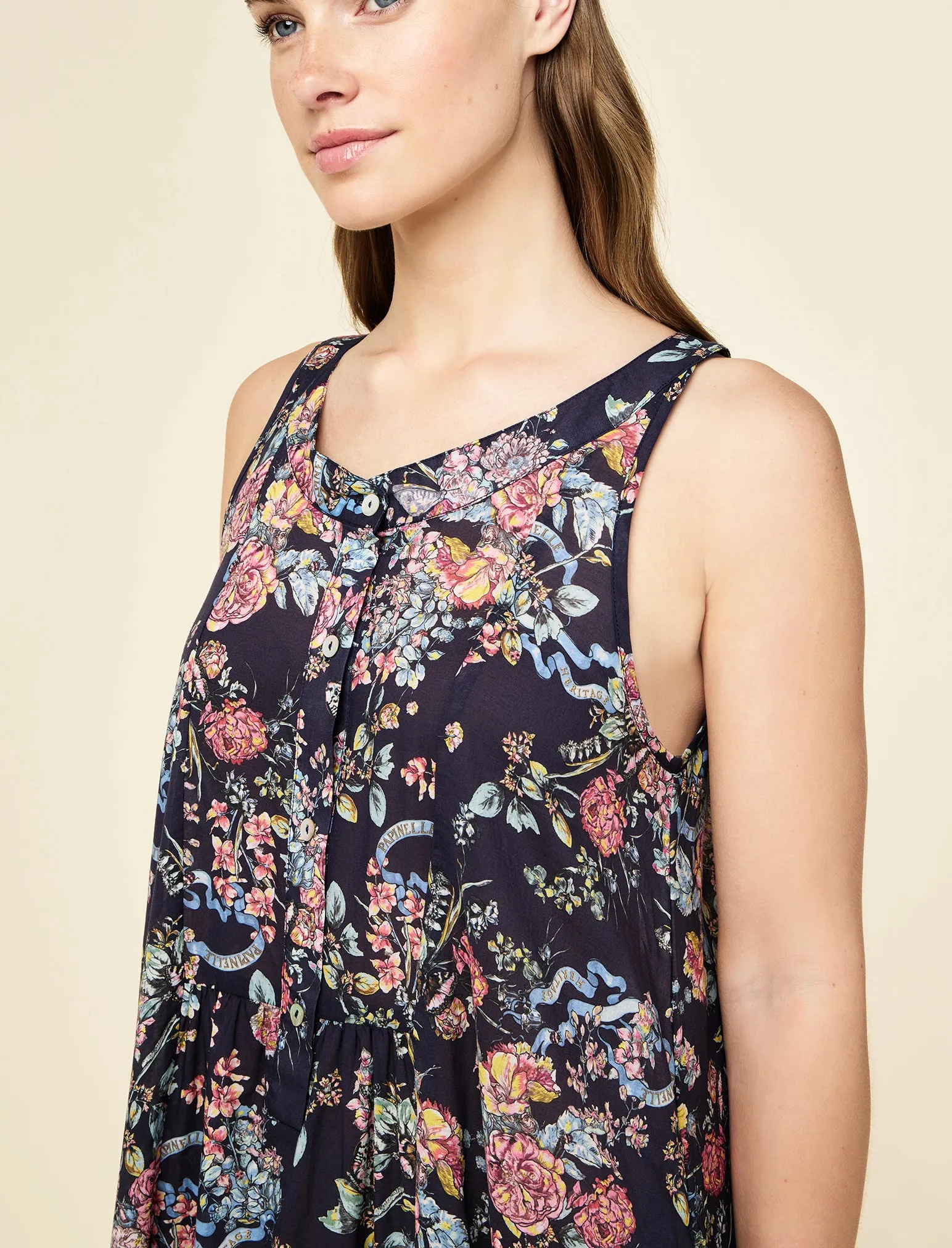 Layla Panel Front Maxi Nightie sold by Papinelle product image thumbnail 3
