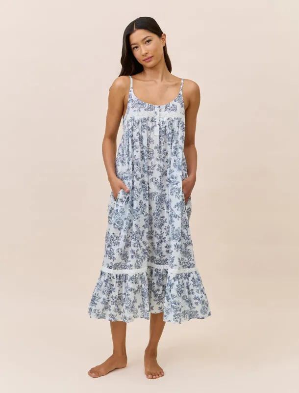 Nostalgia Strappy Lace Trim Nightie made by Papinelle