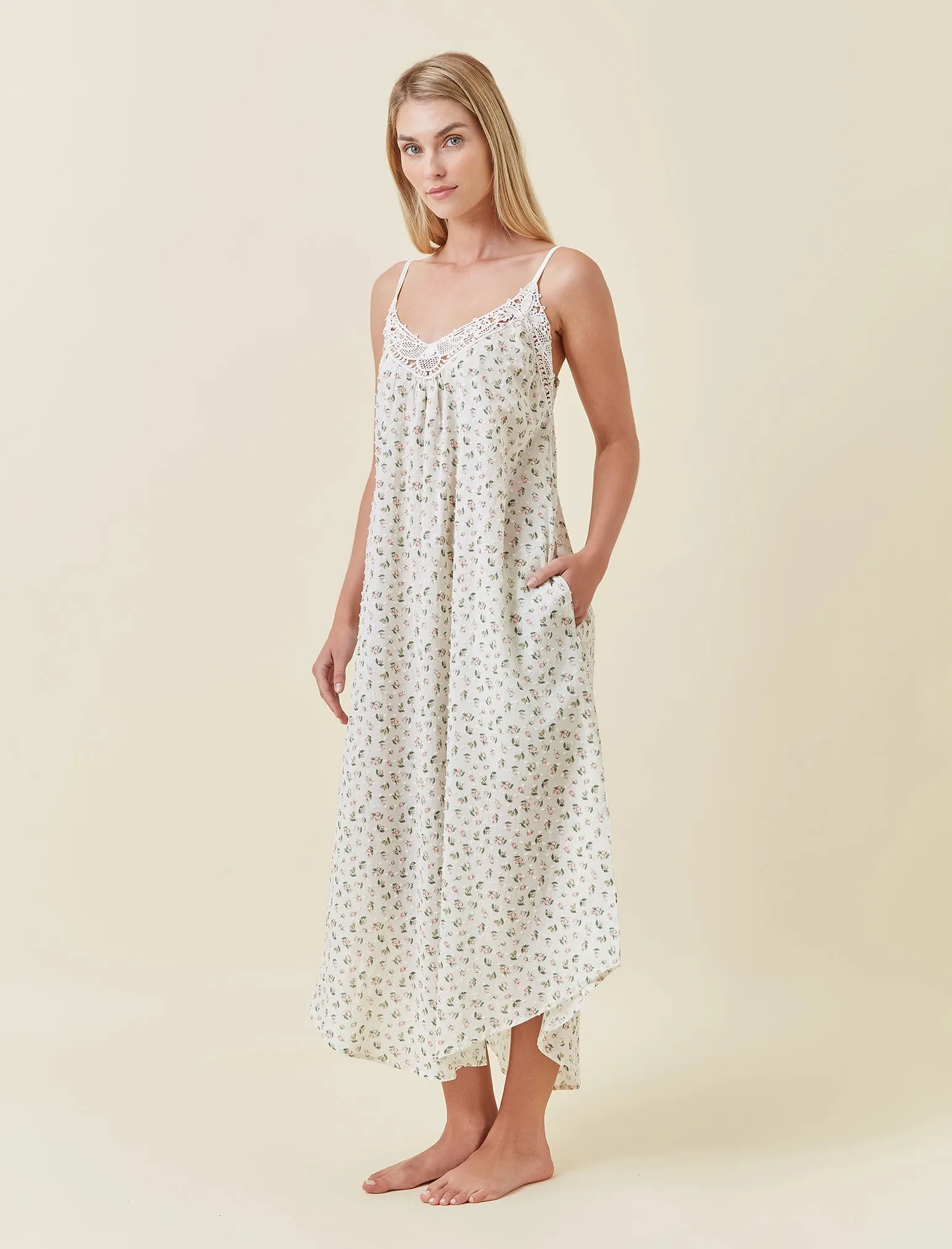 Swiss Dot Lace Front Maxi Nightie sold by Papinelle product image thumbnail 4