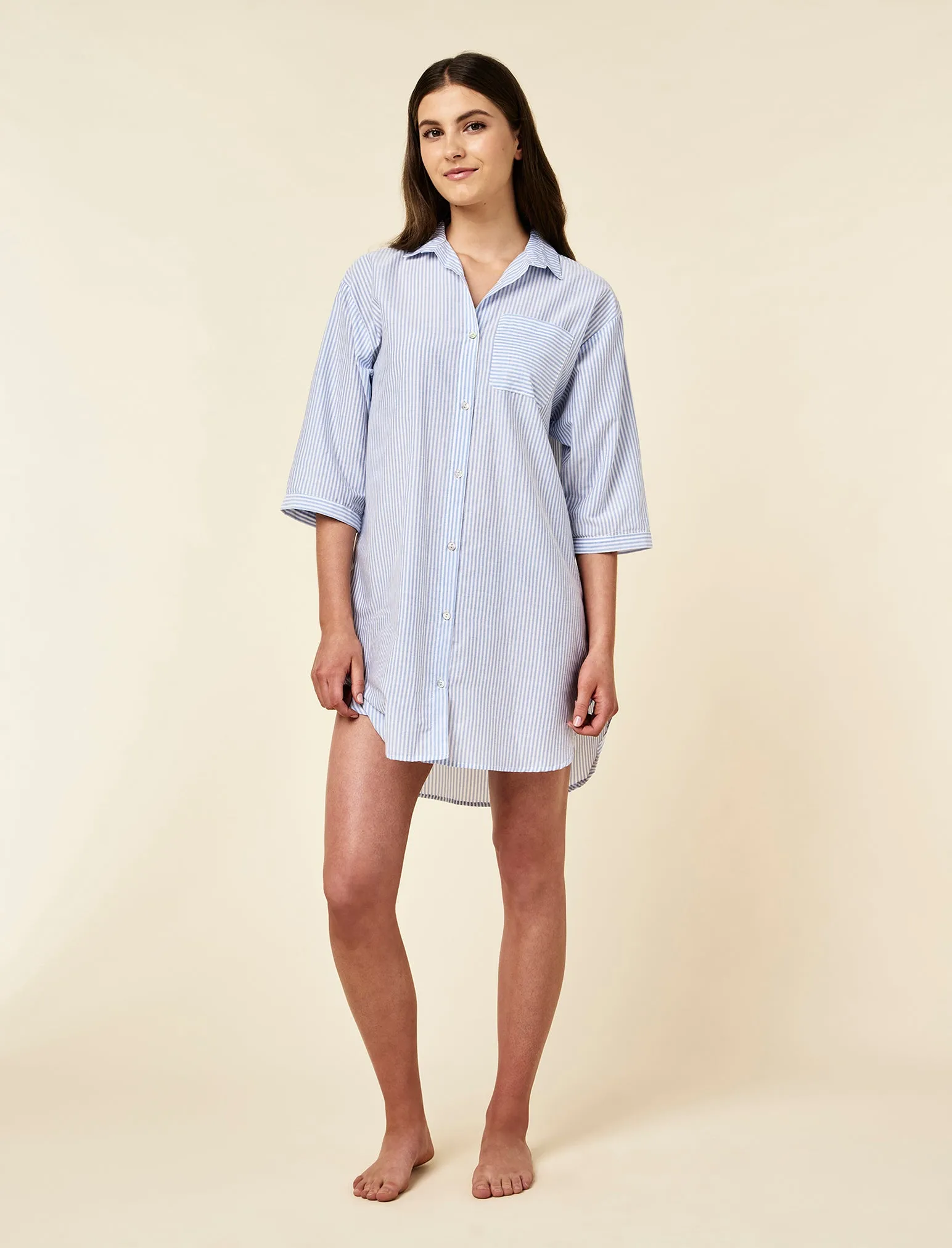 Selina Stripe Nightshirt sold by Papinelle