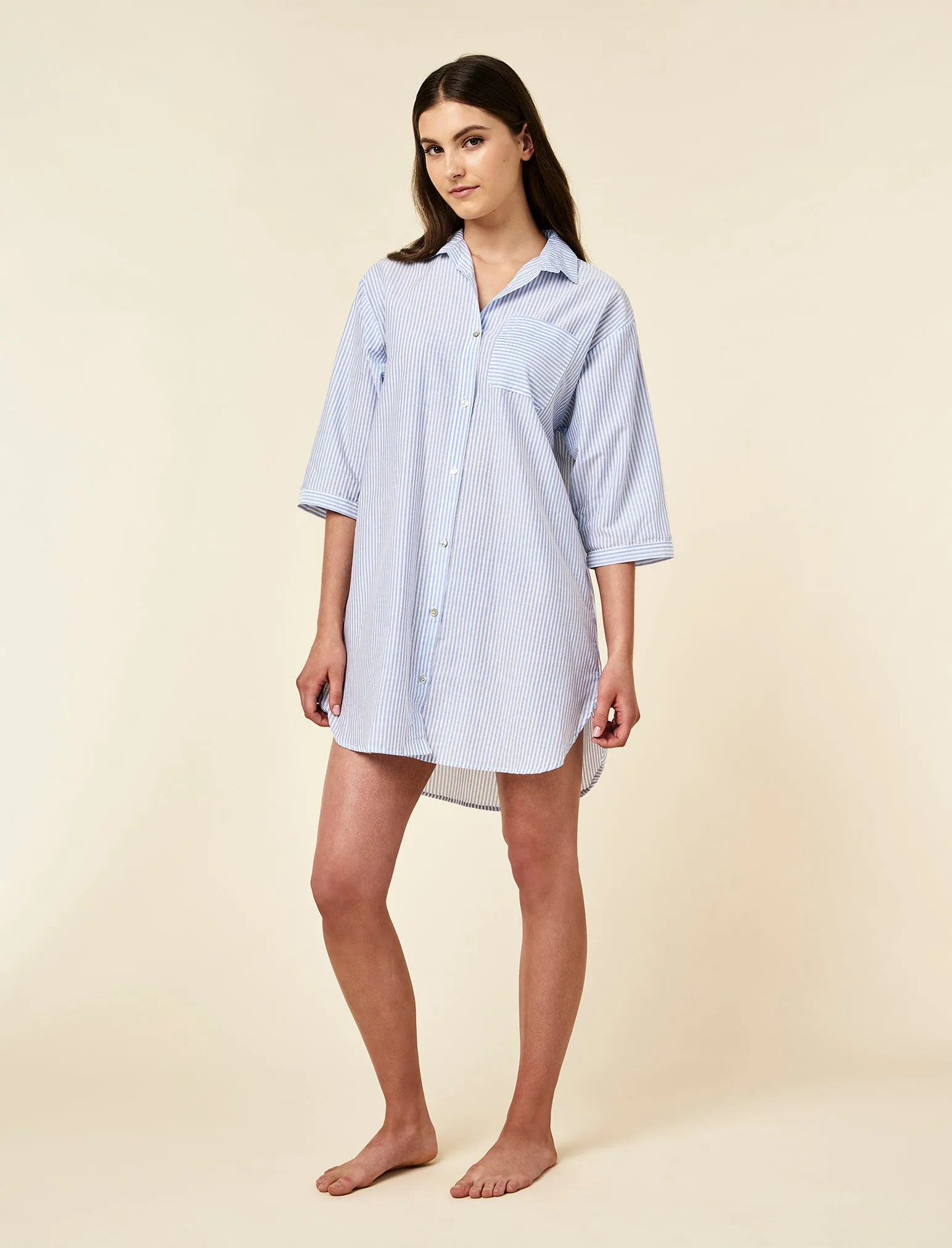 Selina Stripe Nightshirt sold by Papinelle product image thumbnail 3