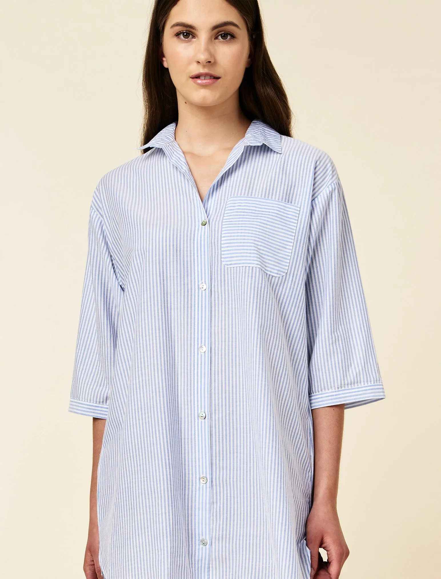 Selina Stripe Nightshirt sold by Papinelle product image thumbnail 2