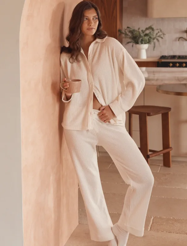 Super Soft Waffle Full Length PJ Set made by Papinelle