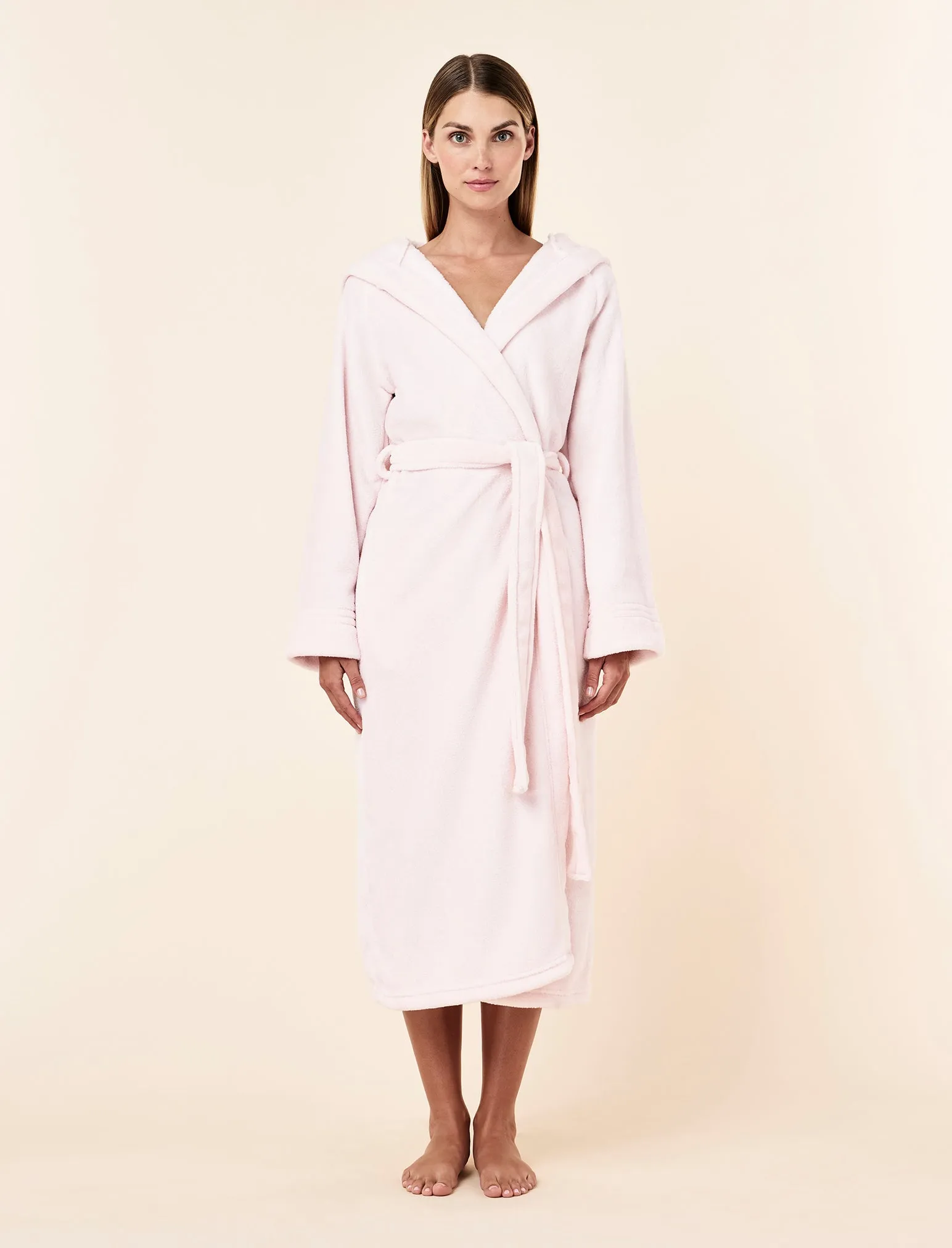 Long Plush Hooded Robe sold by Papinelle