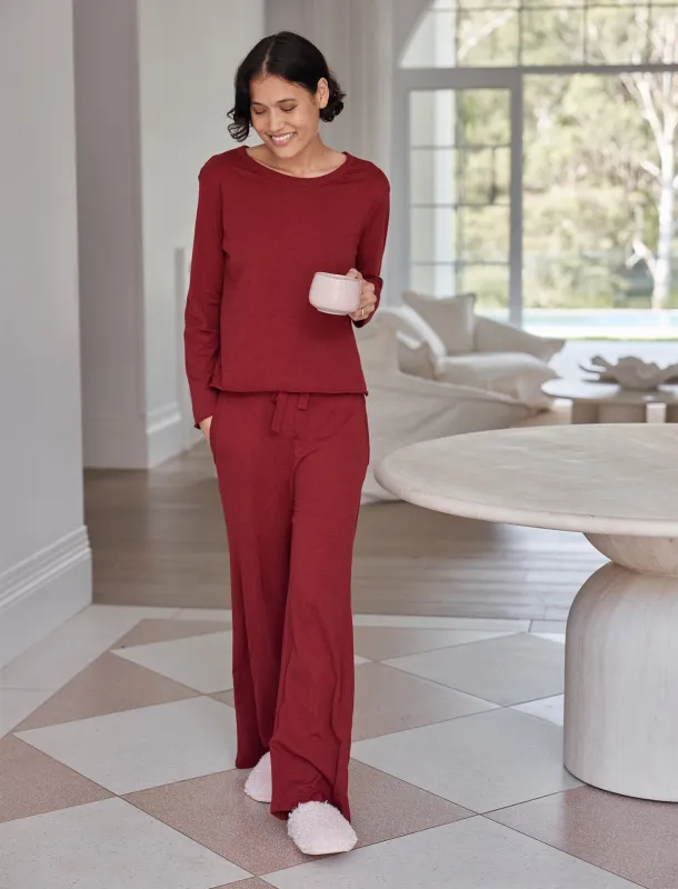 Jada Organic Cotton Wide Leg Pant made by Papinelle