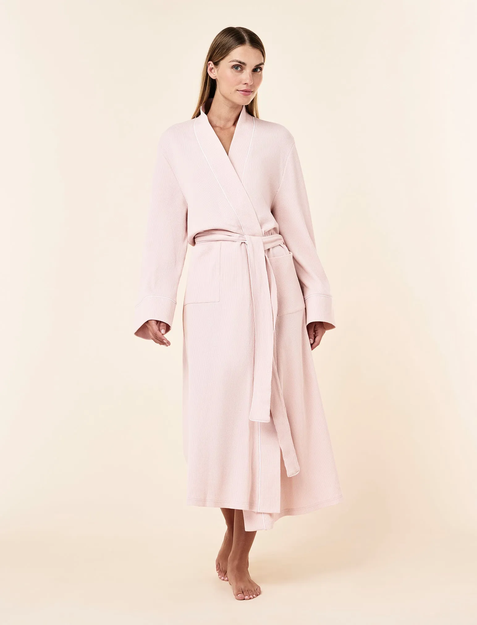 Claire Cotton Waffle Maxi Robe sold by Papinelle