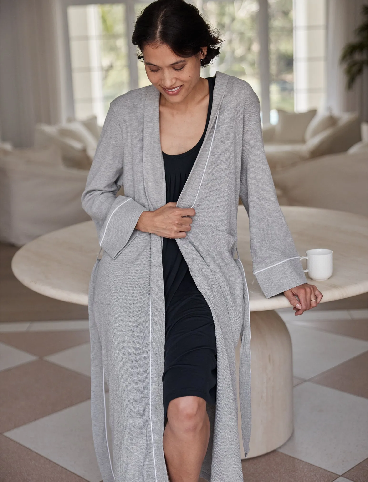 Claire Cotton Waffle Maxi Robe sold by Papinelle product image thumbnail 2