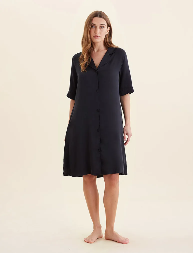 Audrey Washable Silk Short Sleeve Nightshirt sold by Papinelle
