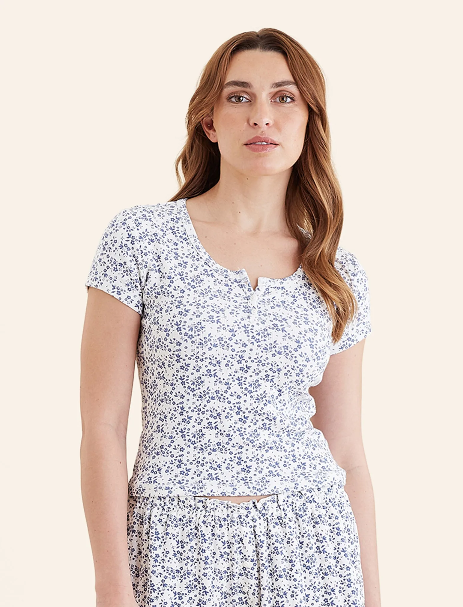 Pippa Pointelle Short Sleeve Tee sold by Papinelle