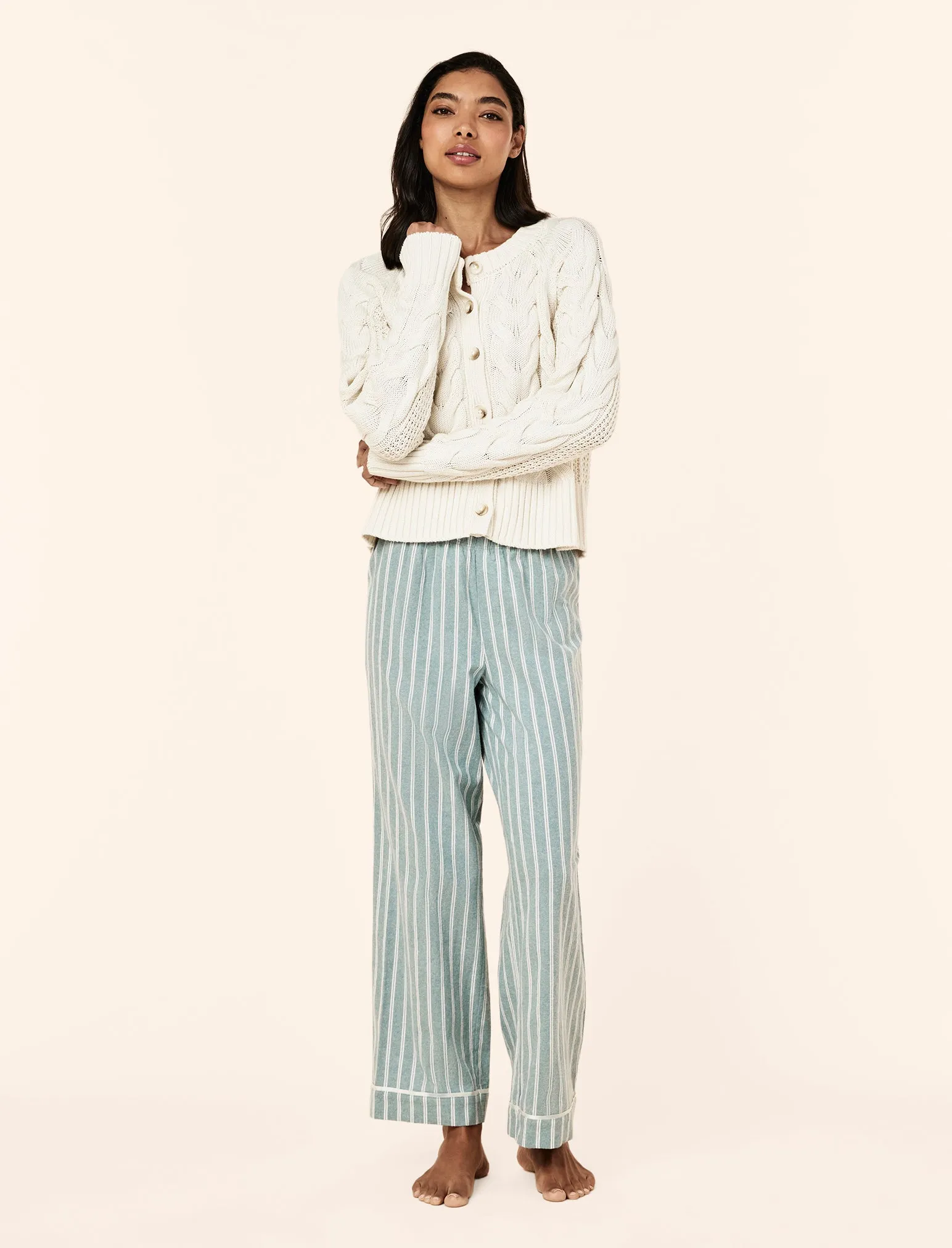 Cosy Cable Cotton Cashmere Cardi sold by Papinelle product image thumbnail 5