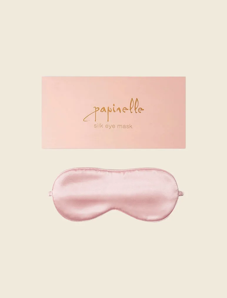 Audrey Boxed Mulberry Silk Eye Mask sold by Papinelle