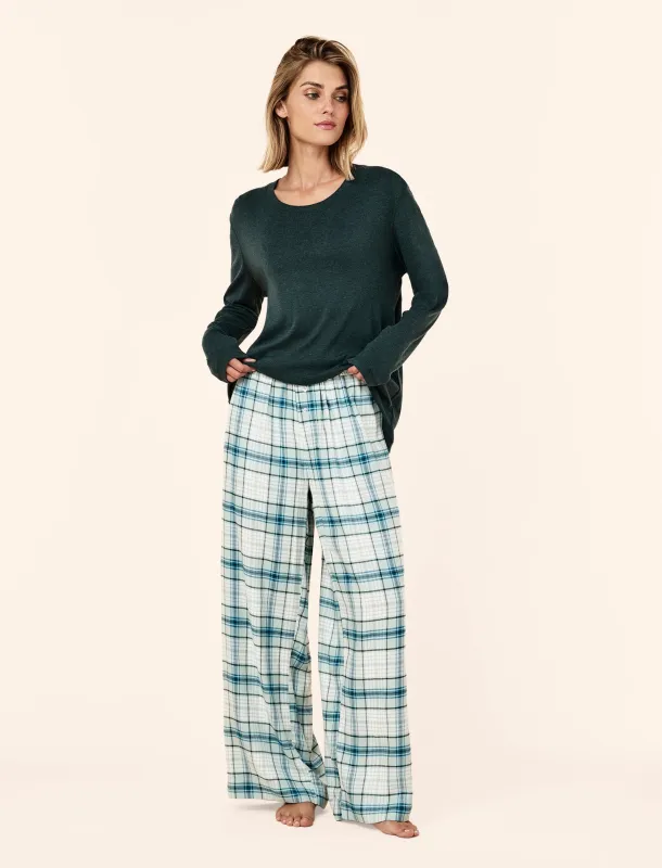 Comfy Plaid Full Length Pant made by Papinelle
