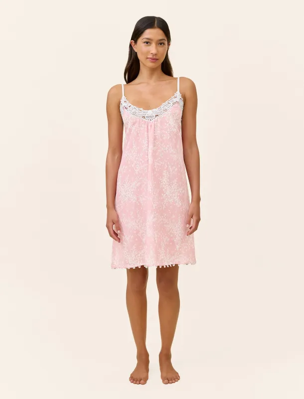 Cheri Blossom Lace Front Midi Nightie made by Papinelle