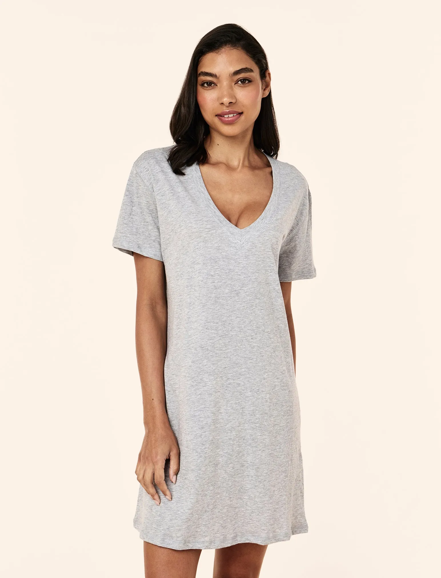 Jada Organic Cotton Knit V Neck Midi Nightie sold by Papinelle product image thumbnail 2