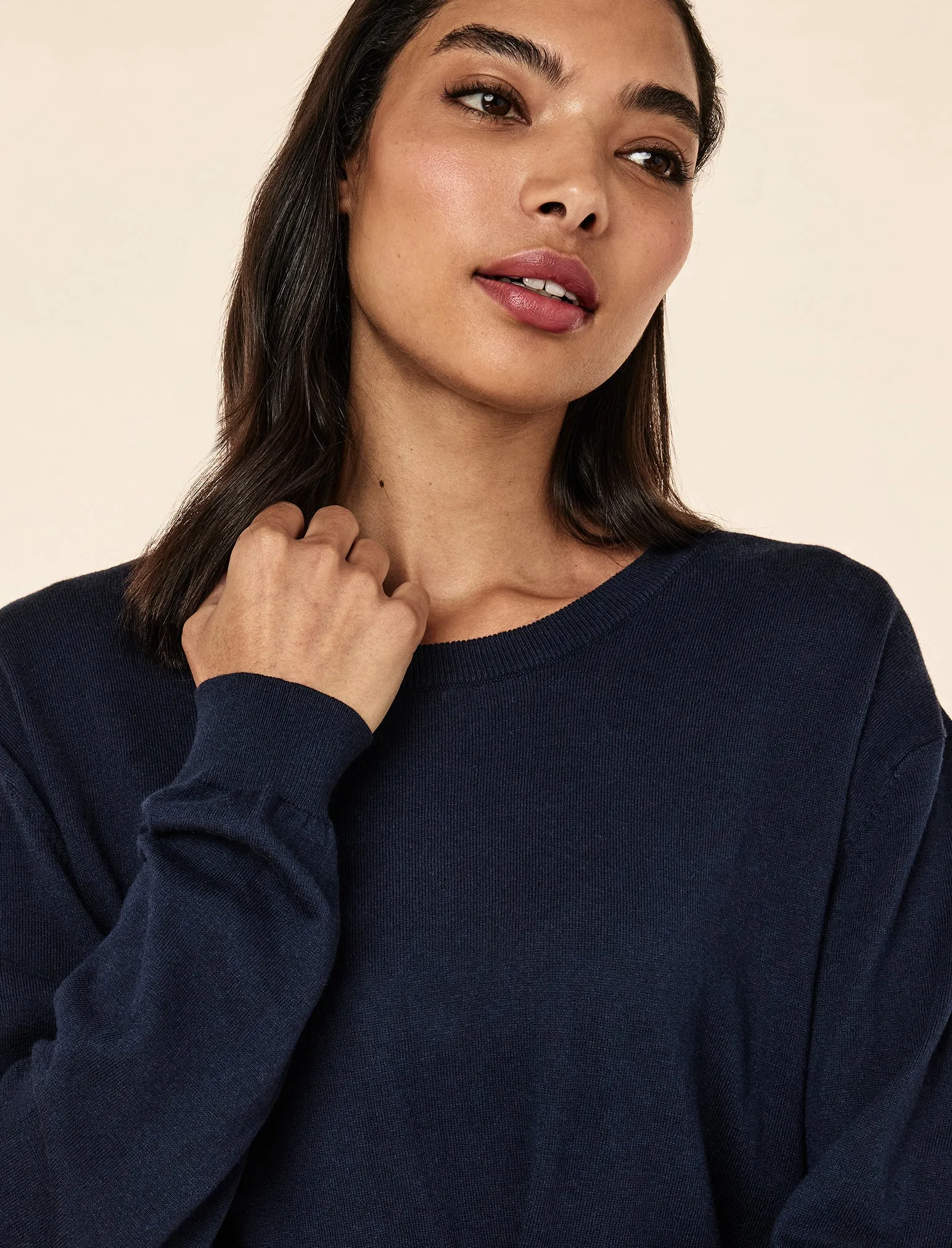 Cotton Cashmere Fine Knit Jumper sold by Papinelle product image thumbnail 2