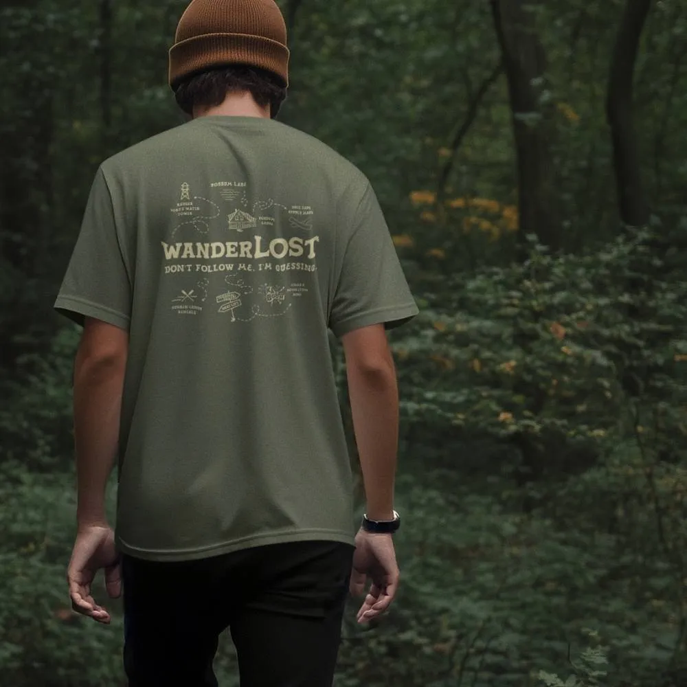 WANDERLOST T-SHIRT - POSSUM LODGE MAP TO NOWHERE sold by Red Green product image thumbnail 3