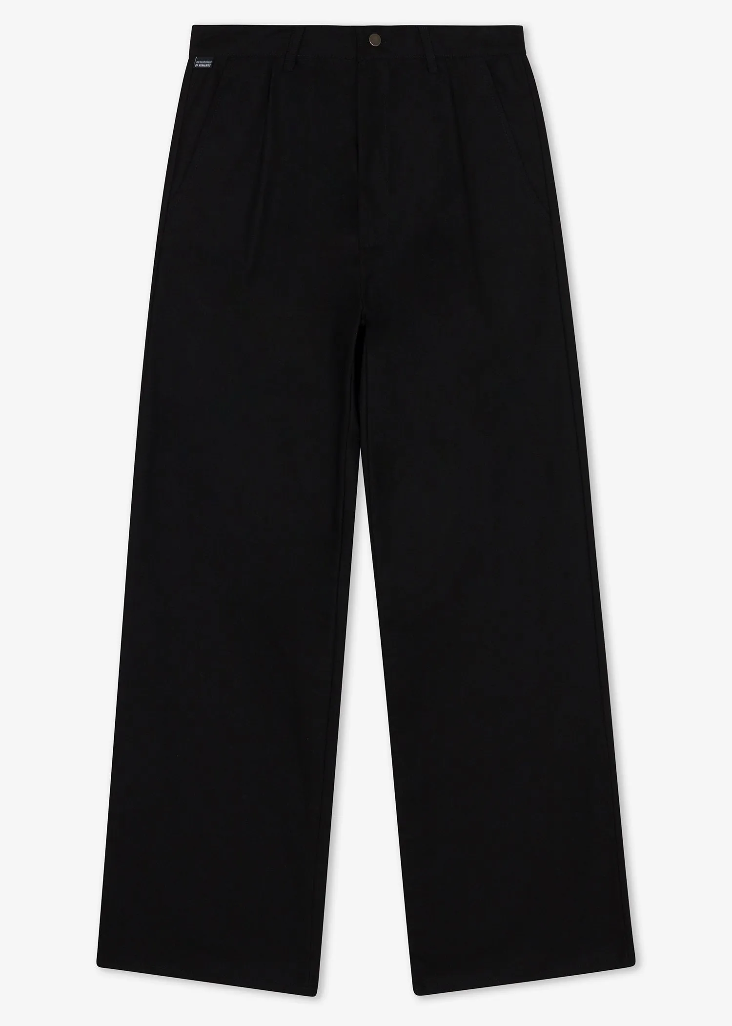 WIDE LEG CANVAS PANTS BLACK sold by LA Raw