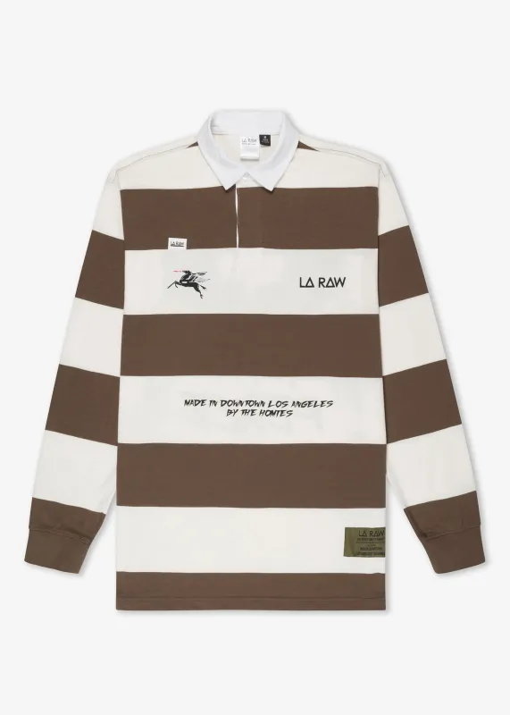 PEACE RUGBY POLO LONG SLEEVE sold by LA Raw