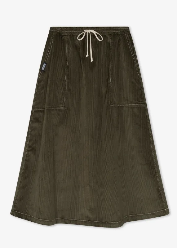 UTILITY LONG SKIRT CORDUROY made by LA Raw