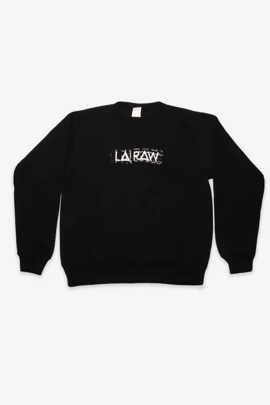 MUDCLOTH LOGO CREWNECK BLACK made by LA Raw