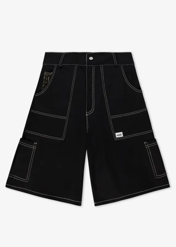 DENIM JORTS BLACK sold by LA Raw