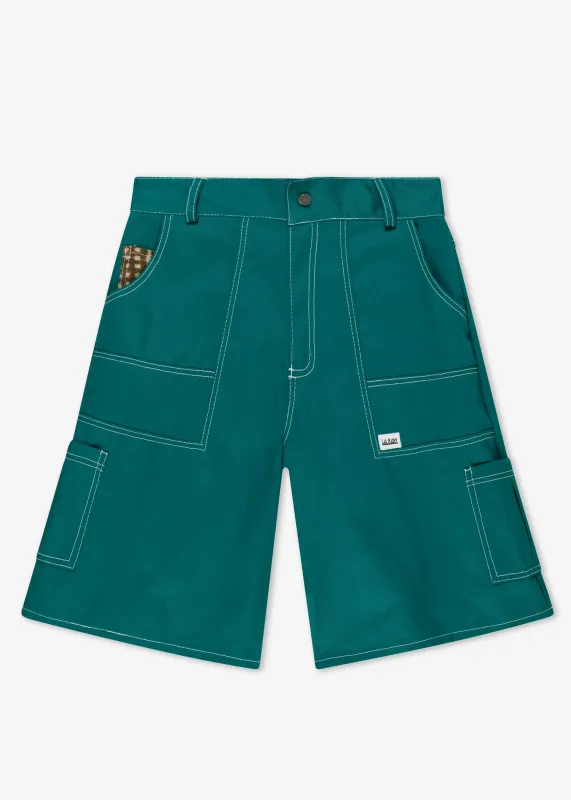DENIM JORTS GREEN sold by LA Raw