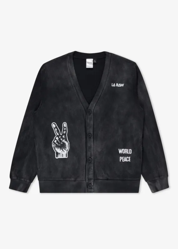 WORLD PEACE CARDIGAN made by LA Raw