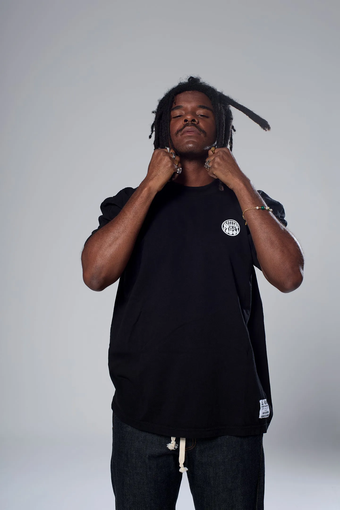 GRATITUDE IS A MUST T-SHIRT BLACK sold by LA Raw product image thumbnail 2