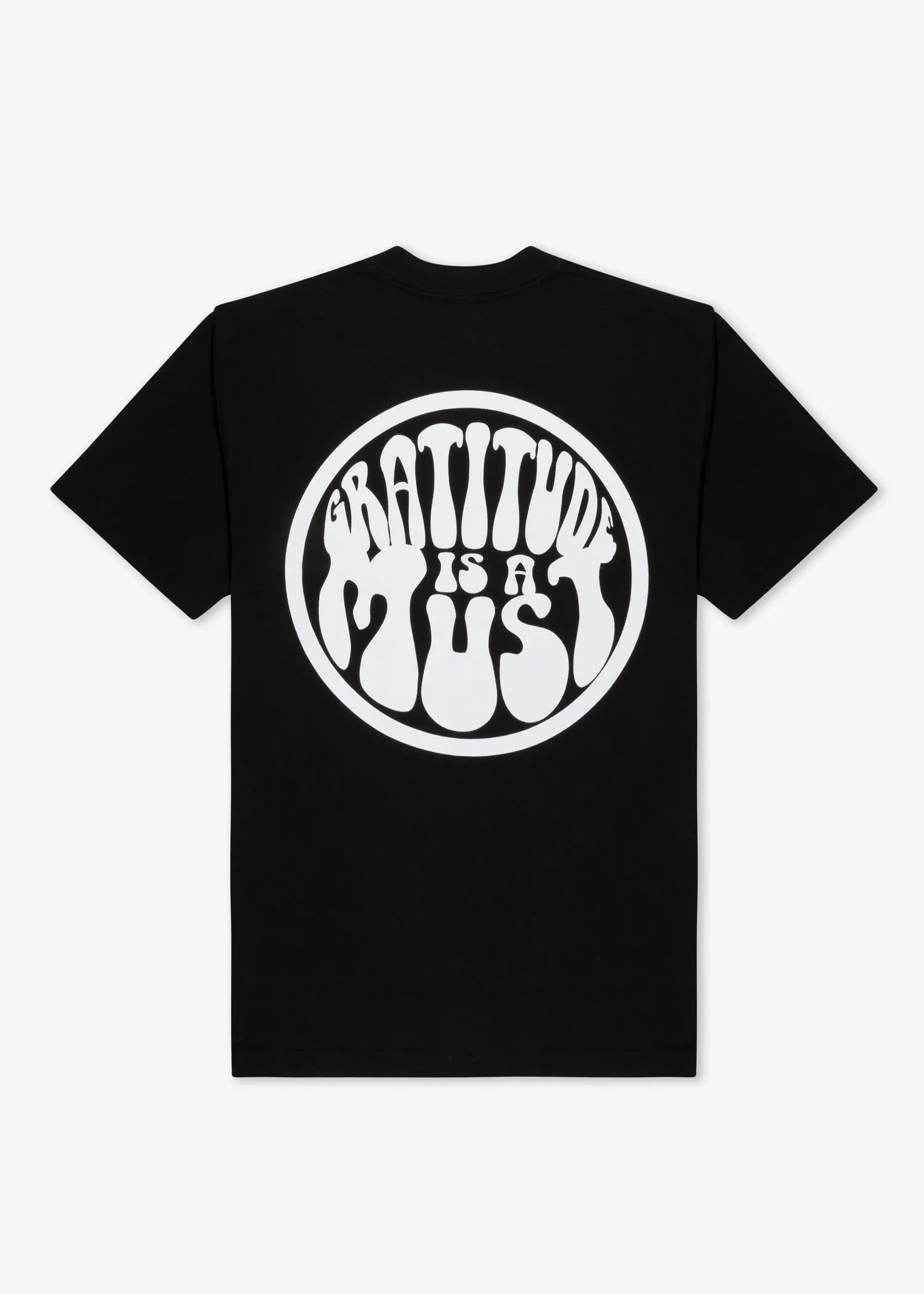 GRATITUDE IS A MUST T-SHIRT BLACK sold by LA Raw product image thumbnail 4