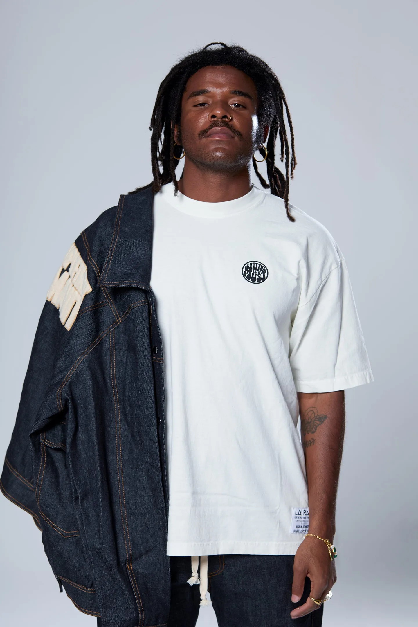 GRATITUDE IS A MUST T-SHIRT WHITE sold by LA Raw product image thumbnail 2