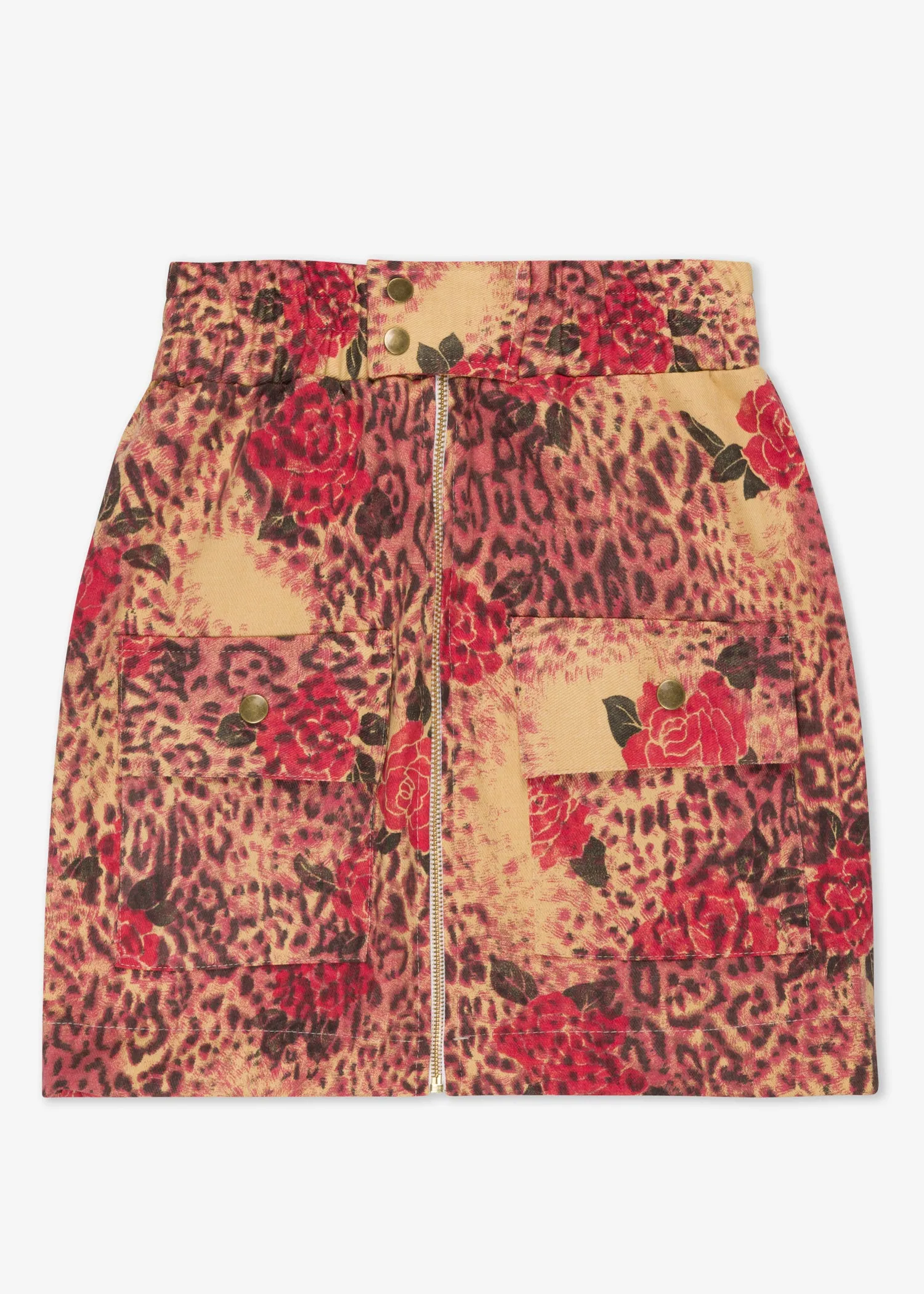 LEOPARD ROSE DENIM SKIRT sold by LA Raw
