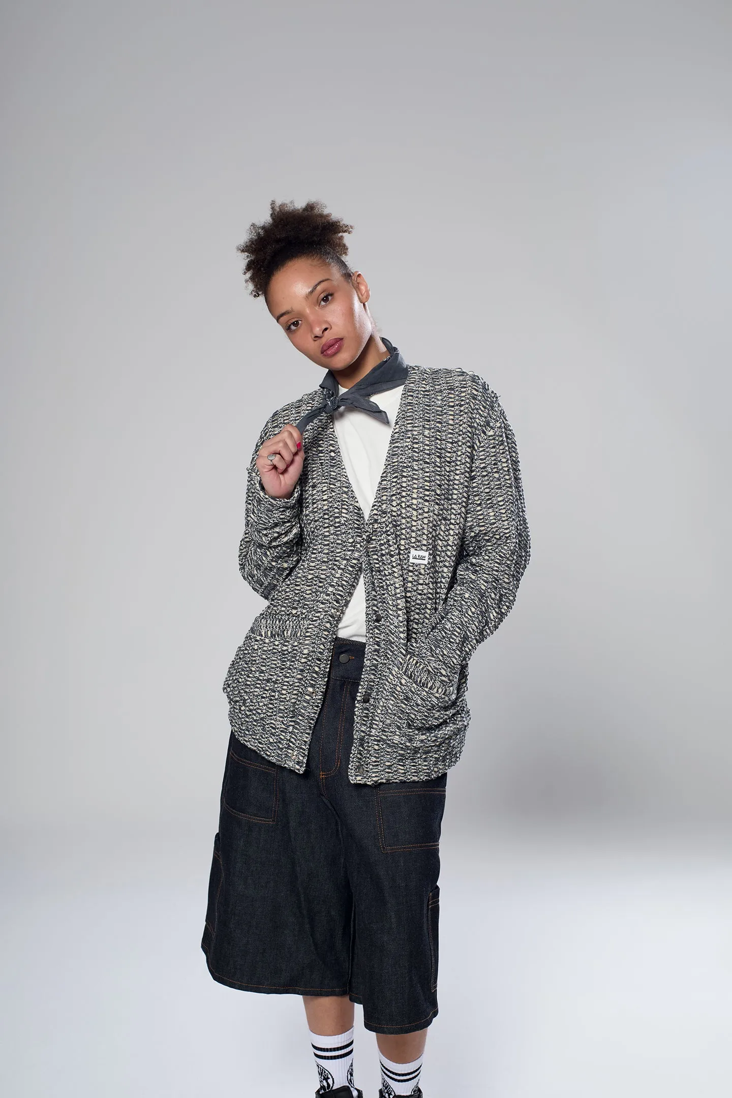 HEAVY CARDIGAN SILVER sold by LA Raw product image thumbnail 4