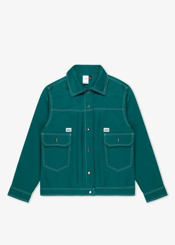 BULL DENIM JACKET KELLY GREEN made by LA Raw