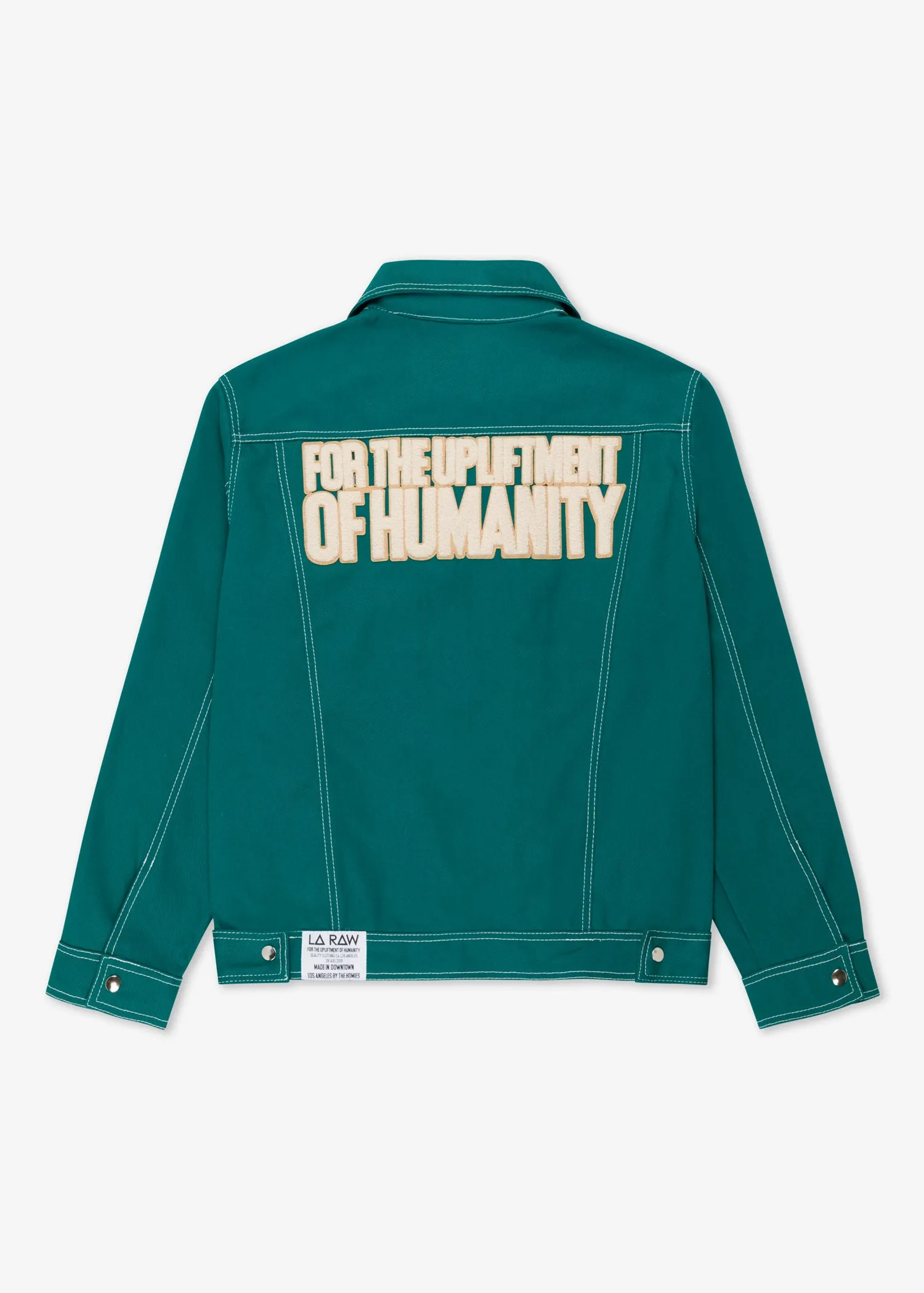 BULL DENIM JACKET KELLY GREEN sold by LA Raw product image thumbnail 4