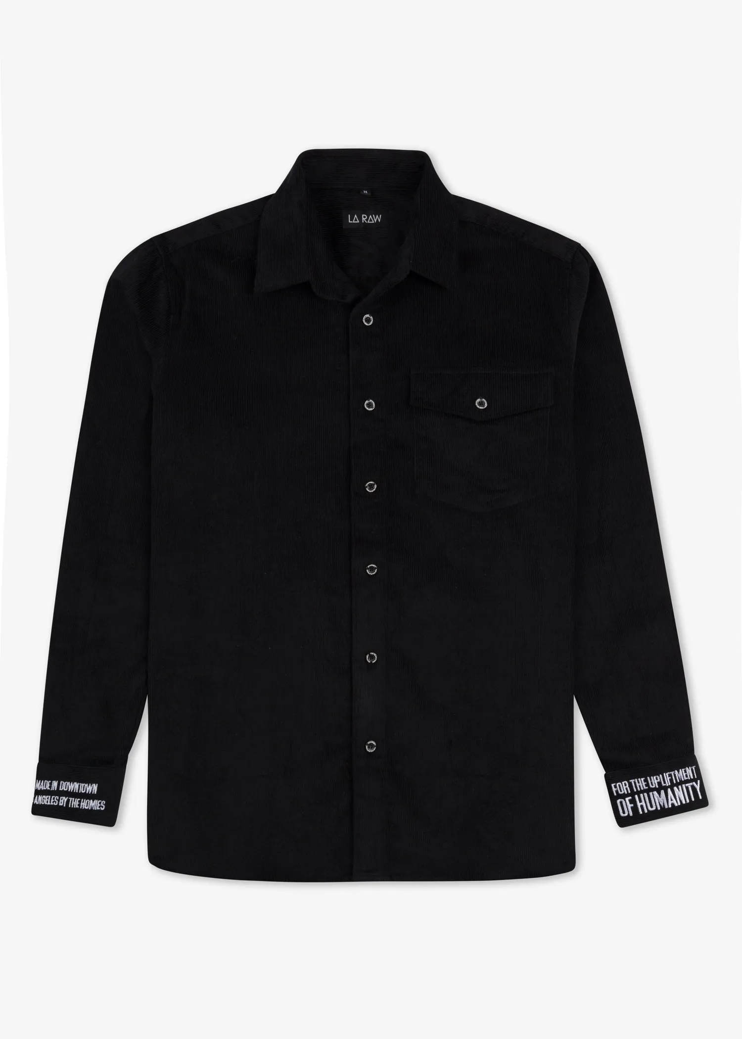 GRATITUDE CORDUROY SHIRT sold by LA Raw