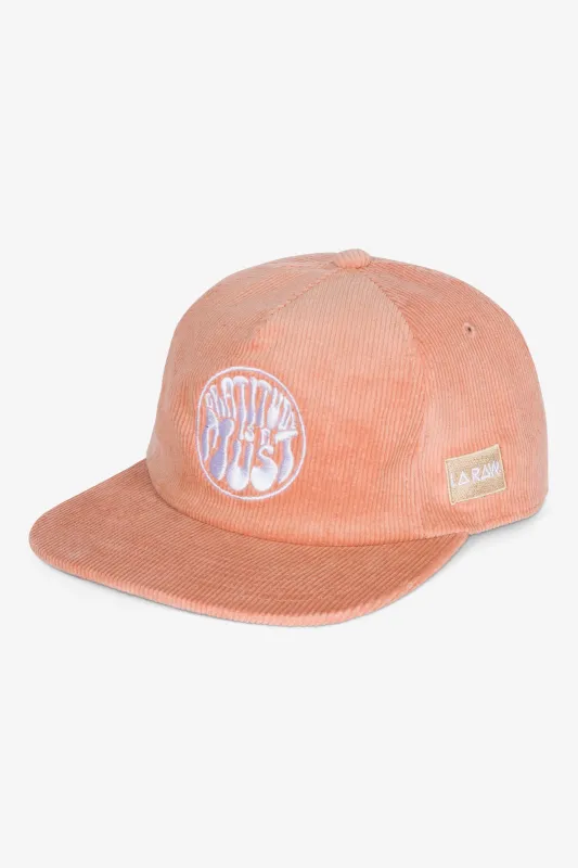GRATITUDE CORDUROY HAT PINK sold by LA Raw