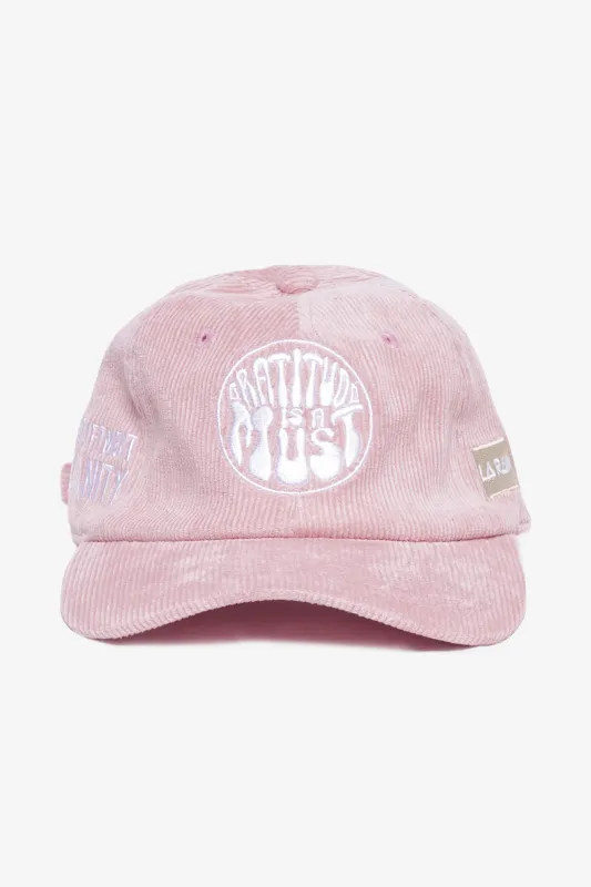 GRATITUDE CORDUROY HAT ROSE sold by LA Raw