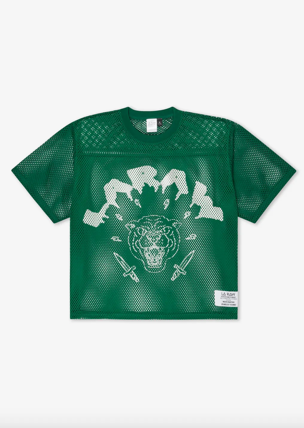 LOGO MESH JERSEY GREEN sold by LA Raw
