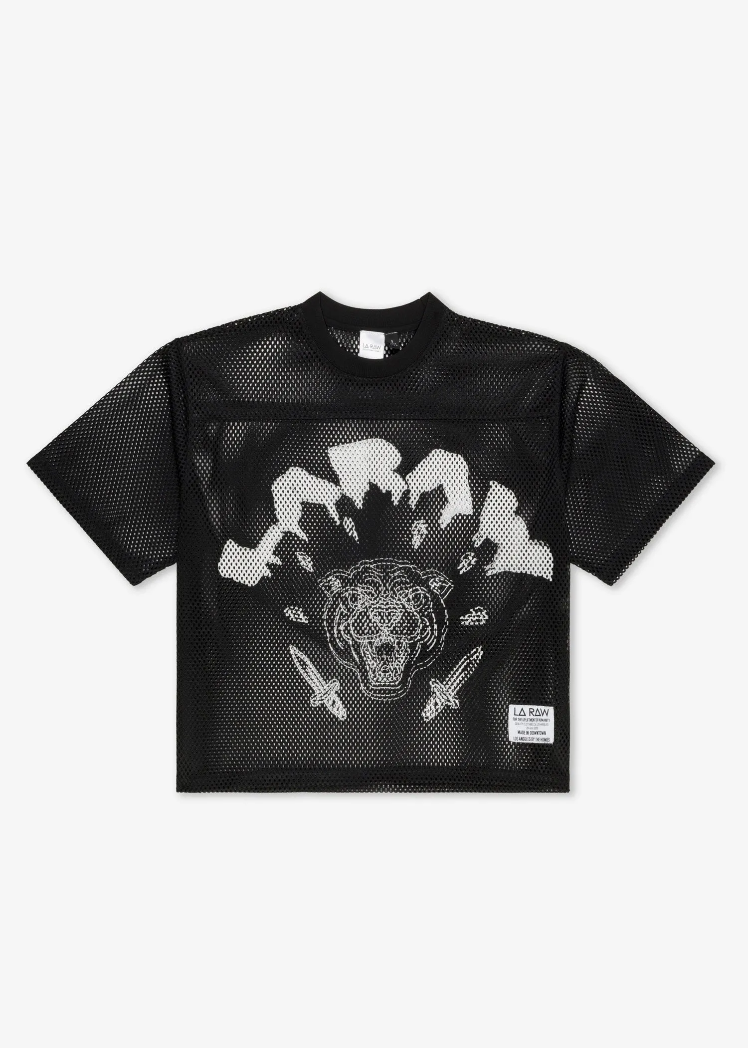 LOGO MESH JERSEY BLACK sold by LA Raw