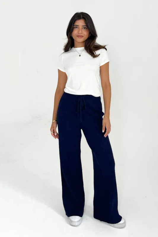 Unwritten Love Knit Pants in Navy sold by Grey Bandit